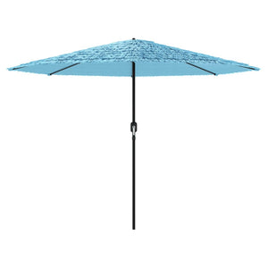 vidaXL Garden Parasol with Steel Pole Blue 324x324x247 cm