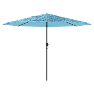 vidaXL Garden Parasol with Steel Pole Blue 324x324x247 cm