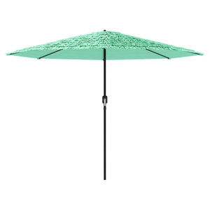 vidaXL Garden Parasol with Steel Pole Green 324x324x247 cm