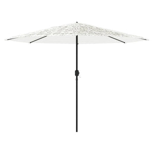 vidaXL Garden Parasol with Steel Pole White 324x324x247 cm