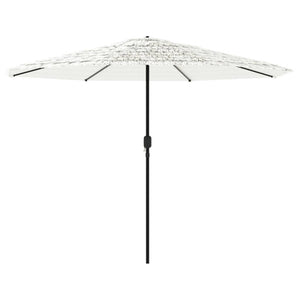 vidaXL Garden Parasol with Steel Pole White 324x324x247 cm