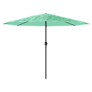 vidaXL Garden Parasol with Steel Pole Green 388x388x248 cm