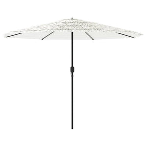 vidaXL Garden Parasol with Steel Pole White 388x388x248 cm