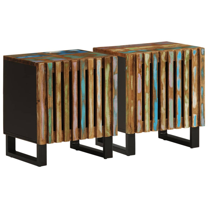 vidaXL Bedside Cabinets 2 pcs 40x34x46 cm Solid Wood Reclaimed