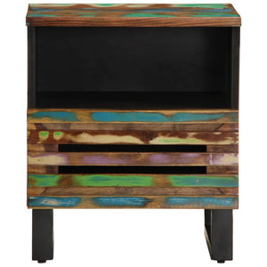 vidaXL Bedside Cabinet 40x33x46 cm Solid Wood Reclaimed