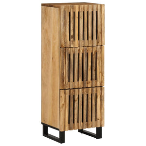 vidaXL Highboard 40x34x110 cm Solid Wood Rough Mango