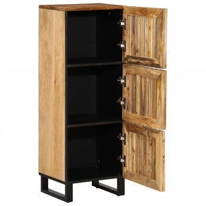 vidaXL Highboard 40x34x110 cm Solid Wood Rough Mango