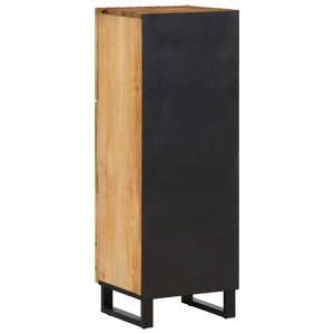 vidaXL Highboard 40x34x110 cm Solid Wood Rough Mango