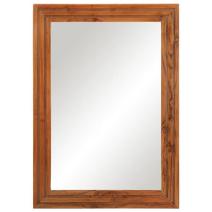 vidaXL Bathroom Mirror 50x70 cm Solid Wood Acacia and Glass