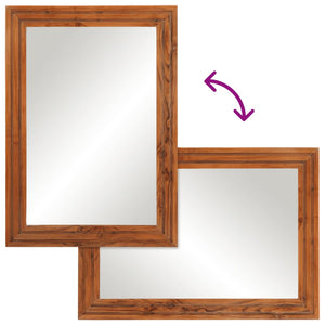 vidaXL Bathroom Mirror 50x70 cm Solid Wood Acacia and Glass