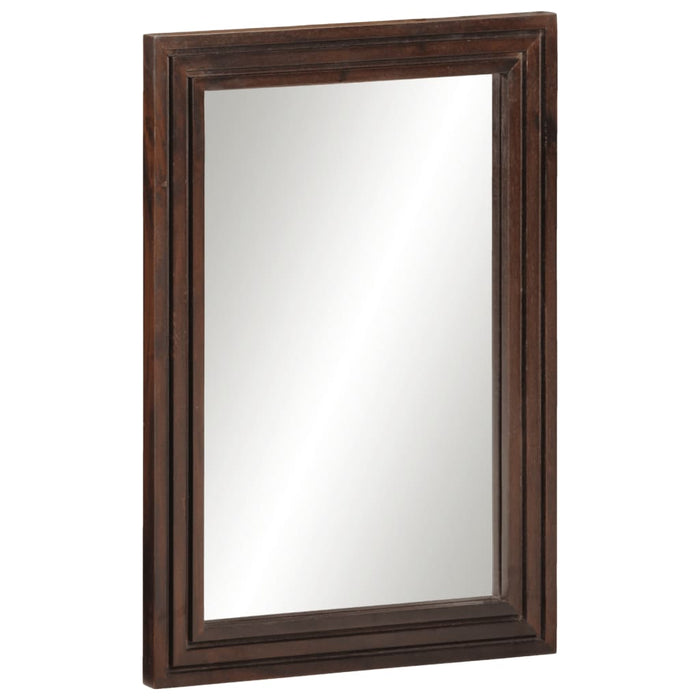 vidaXL Bathroom Mirror 50x70 cm Solid Wood Mango and Glass