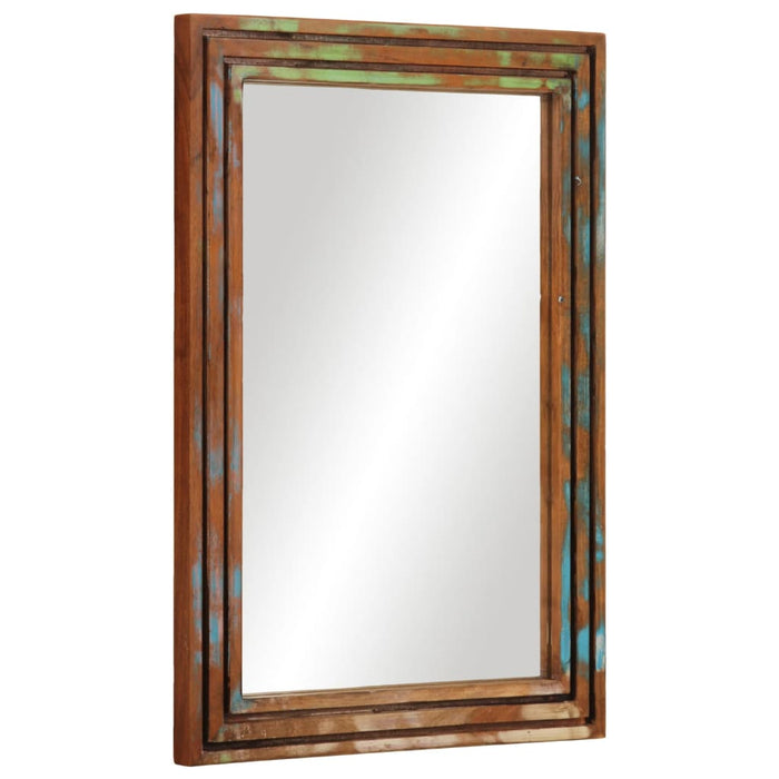 vidaXL Bathroom Mirror 50x70 cm Solid Wood Acacia and Glass