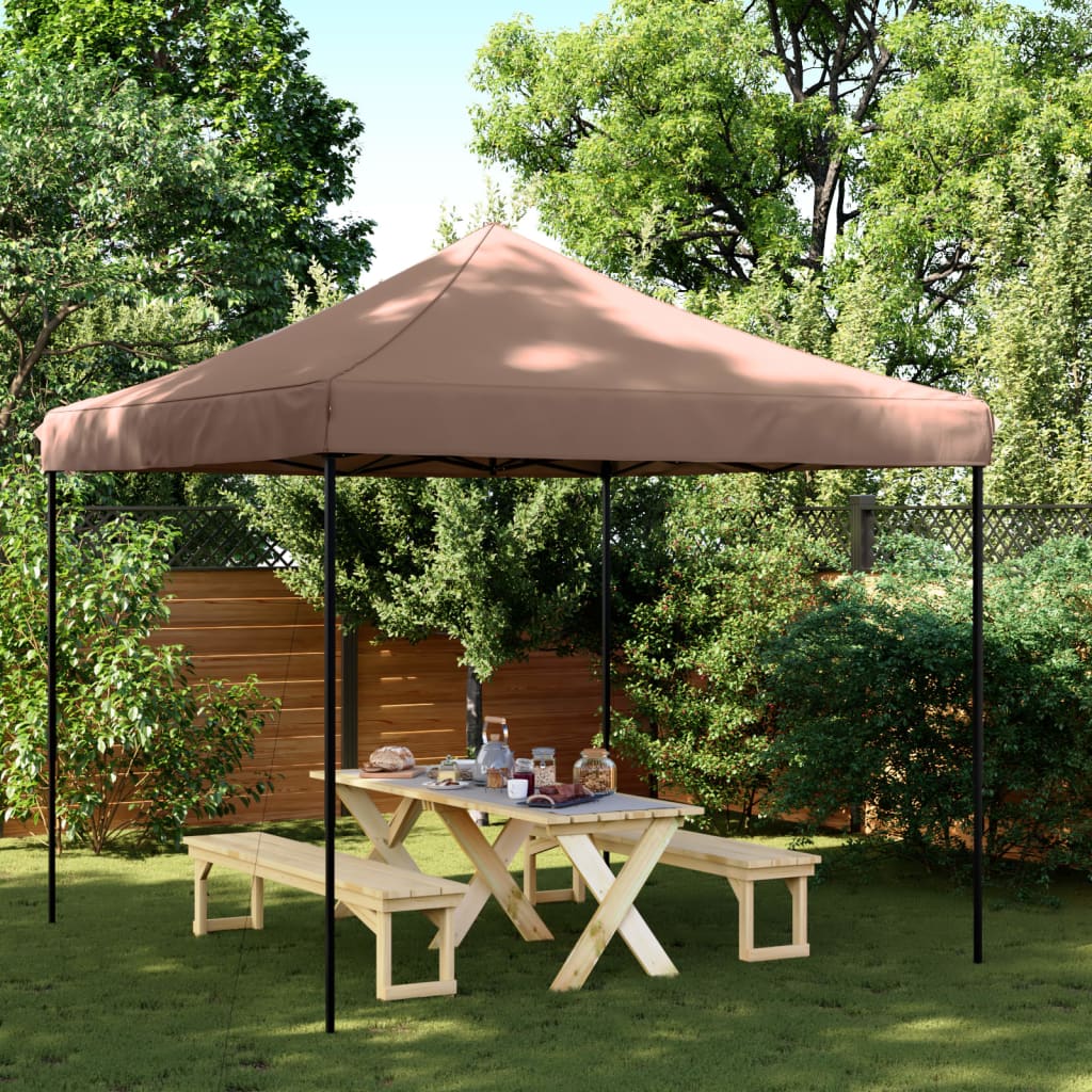 vidaXL Foldable Party Tent Pop-Up Brown 292x292x315 cm