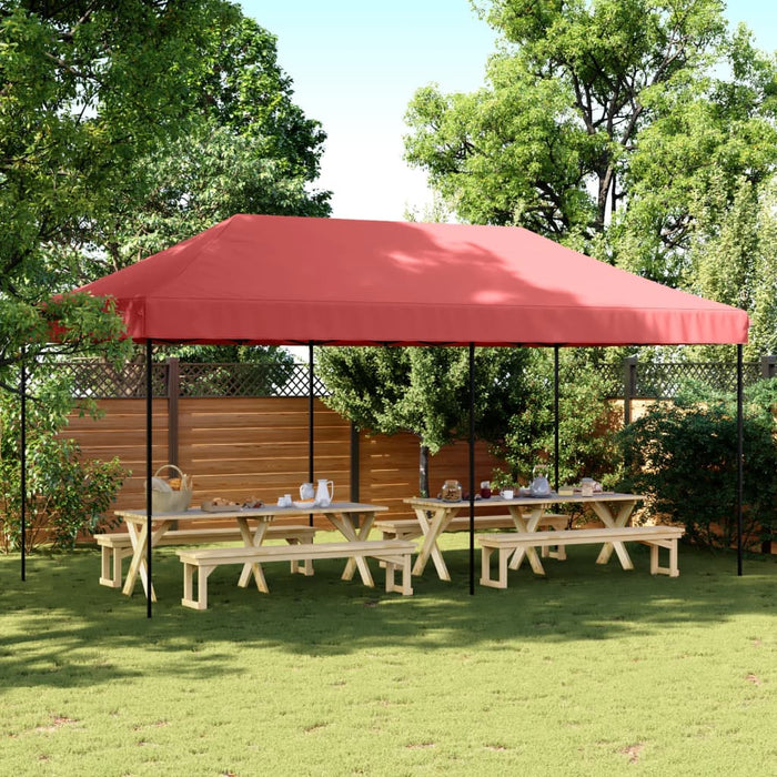 vidaXL Foldable Party Tent Pop-Up Burgundy 580x292x315 cm