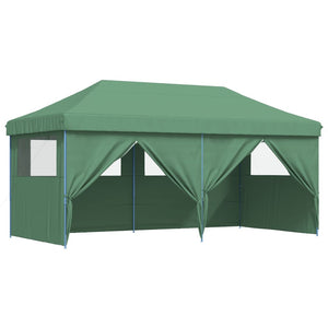 vidaXL Foldable Party Tent Pop-Up with 4 Sidewalls Green