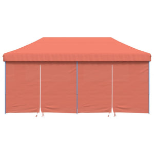 vidaXL Foldable Party Tent Pop-Up with 4 Sidewalls Terracotta