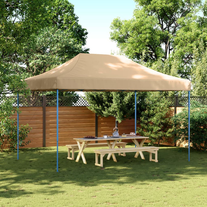 vidaXL Foldable Party Tent Pop-Up Beige 440x292x315 cm