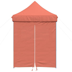 vidaXL Foldable Party Tent Pop-Up with 4 Sidewalls Terracotta