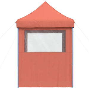 vidaXL Foldable Party Tent Pop-Up with 4 Sidewalls Terracotta