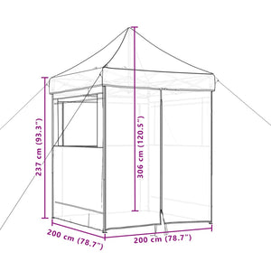 vidaXL Foldable Party Tent Pop-Up with 4 Sidewalls Terracotta