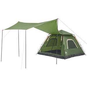 vidaXL Camping Tent Dome 5-Person Green Quick Release