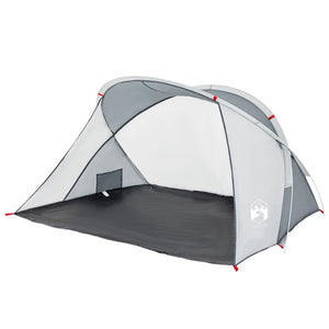 vidaXL Beach Tent 2-Person Grey Pop-up Waterproof