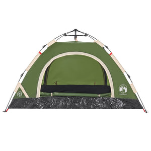 vidaXL Camping Tent 2-Person Green Quick Release