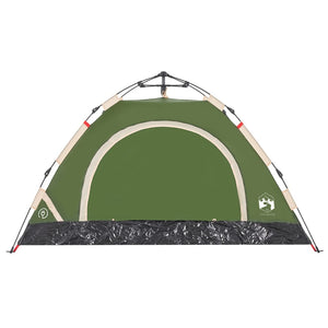 vidaXL Camping Tent 2-Person Green Quick Release