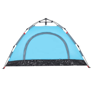 vidaXL Camping Tent 2-Person Blue Quick Release