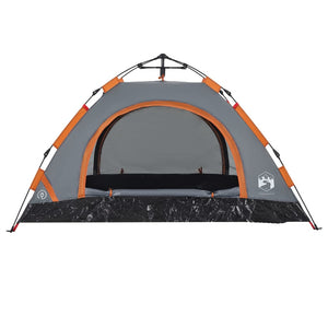 vidaXL Camping Tent 2-Person Grey Quick Release