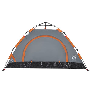 vidaXL Camping Tent 2-Person Grey Quick Release