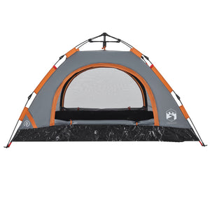 vidaXL Camping Tent 2-Person Grey Quick Release