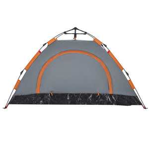 vidaXL Camping Tent 2-Person Grey Quick Release