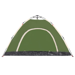 vidaXL Camping Tent 4-Person Green Quick Release