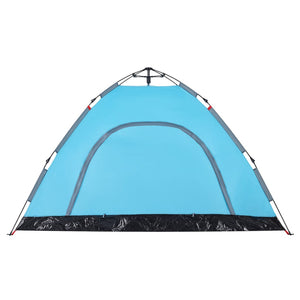 vidaXL Camping Tent 4-Person Blue Quick Release