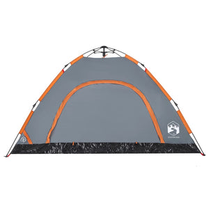 vidaXL Camping Tent 4-Person Orange Quick Release