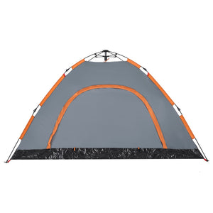 vidaXL Camping Tent 4-Person Orange Quick Release