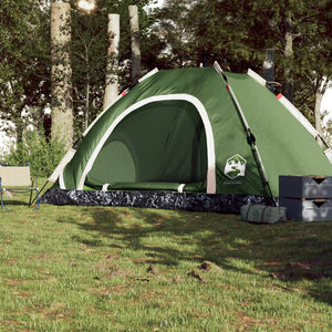 vidaXL Camping Tent 5-Person Green Quick Release