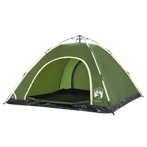 vidaXL Camping Tent 5-Person Green Quick Release