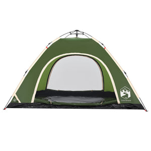 vidaXL Camping Tent 5-Person Green Quick Release