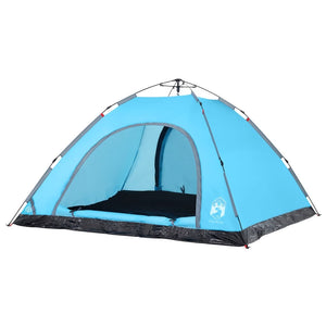 vidaXL Camping Tent 5-Person Blue Quick Release