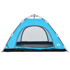 vidaXL Camping Tent 5-Person Blue Quick Release