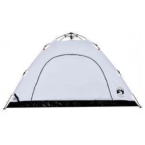 vidaXL Camping Tent 5-Person White Blackout Fabric Quick Release