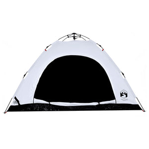 vidaXL Camping Tent 5-Person White Blackout Fabric Quick Release