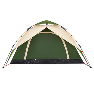 vidaXL Camping Tent Dome 4-Person Green Quick Release