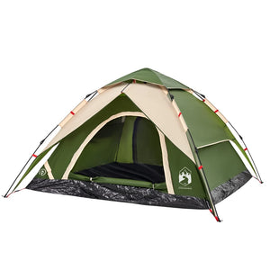 vidaXL Camping Tent Dome 5-Person Green Quick Release