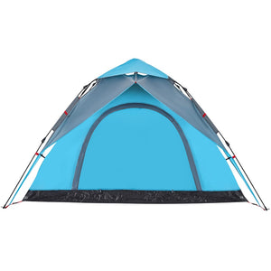 vidaXL Camping Tent Dome 5-Person Blue Quick Release