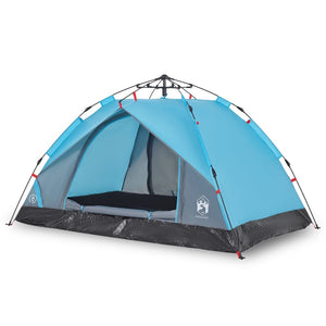 vidaXL Camping Tent Dome 2-Person Blue Quick Release