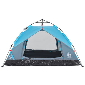 vidaXL Camping Tent Dome 2-Person Blue Quick Release