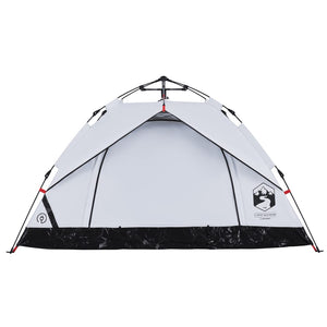 vidaXL Camping Tent Dome 2-Person White Blackout Fabric Quick Release